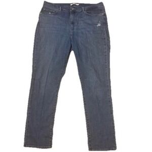 Levi's Jeans Womens 16 Classic Straight Medium Wash Distressed Blue Denim